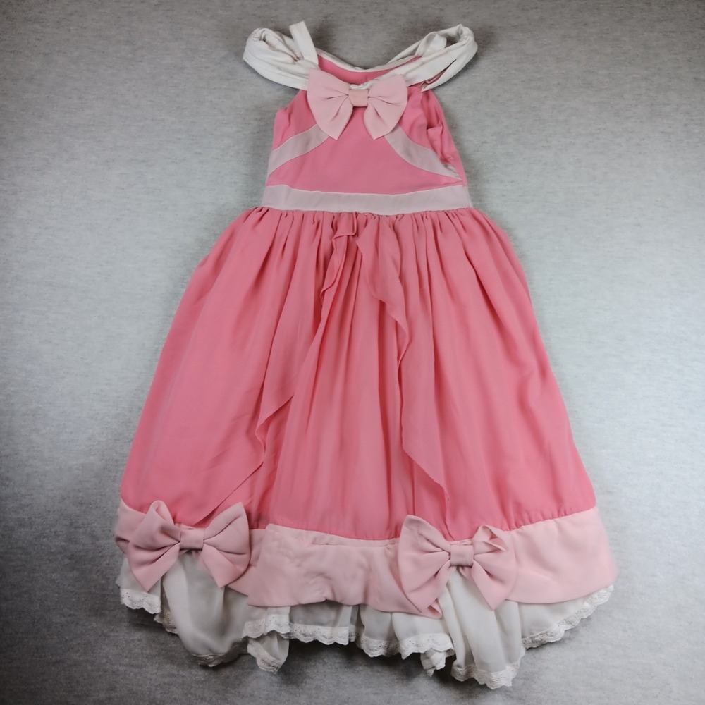 Taylor Joelle Rapunzel Inspired Dress 7 Kids Pink Bow Princess Fairy Tale